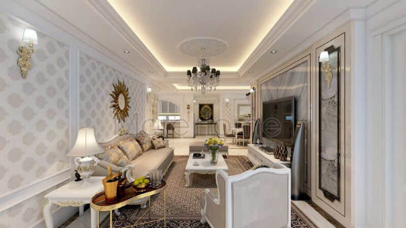 Thiết kế nội thất căn hộ Flemington tại Thành phố Hồ Chí Minh - một trong những thiết kế ấn tượng và đẳng cấp mang đậm phong cách tân cổ điển sang trọng, quý phái Nội thất chung cư đẹp