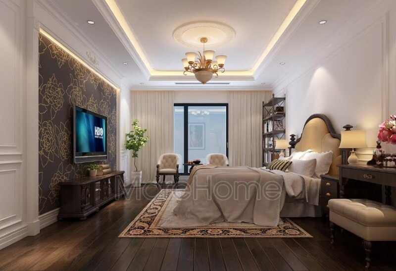 Phòng ngủ bố mẹ ấn tượng với mẫu giường ngủ cao cấp Nội thất chung cư đẹp