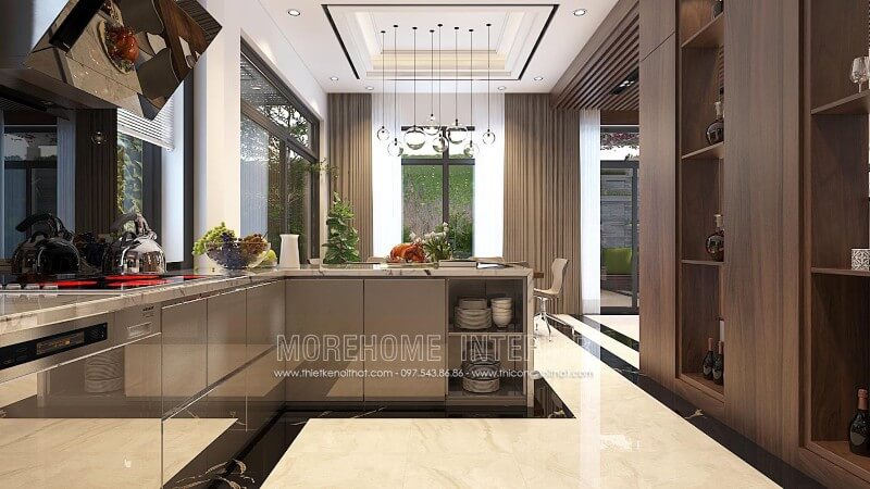 Nếu bạn là người yêu thích sự đơn giản, hiện đại thì mẫu tủ bếp kiểu dáng chữ L này sẽ là sự lựa chọn không tồi đâu nhé Tủ bếp đẹp, sang trọng và đẳng cấp
