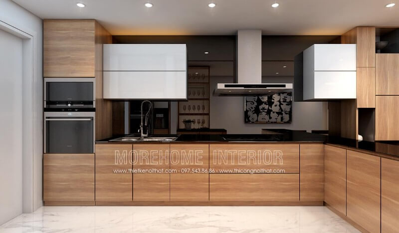 Gợi ý mẫu thiết kế nội thất tủ bếp chung cư Đà Nẵng phong cách hiện đại Thiết kế tủ bếp chung cư đẹp