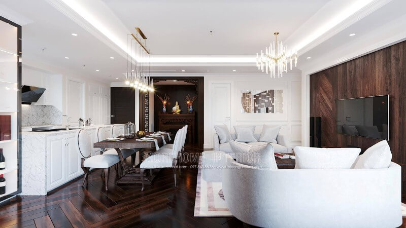 Nội thất phòng ăn tiện nghi được lựa chọn cho nhà chung cư Mẫu thiết kế nội thất chung cư đẹp