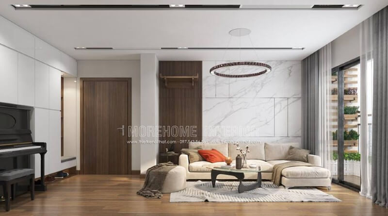 Thiết kế nội thất phòng khách chung cư hiện đại tinh tế Thiết kế chung cư