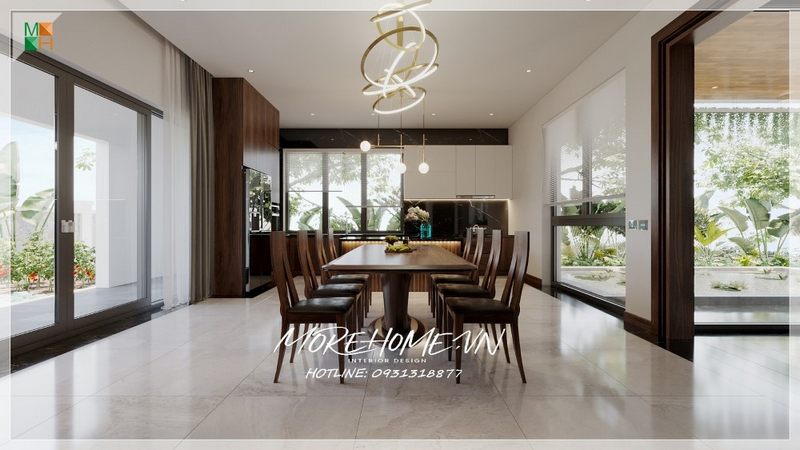 Phòng ăn không gian thưởng thức những món ăn cùng gia đình bạn bè, cùng nhau trò chuyện vui vẻ, tạo nên sự kết nối giữa các thành viên