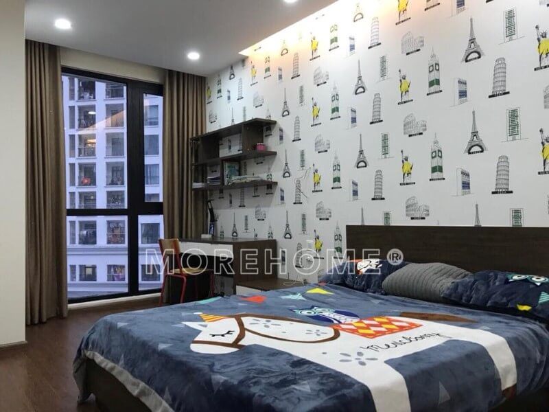 Sản phẩm hình ảnh thi công nội thất phòng ngủ con trai bé trai hiện đại bằng gỗ công nghiệp thực tế ở chung cư Imperia Garden Nguyễn Huy Tưởng Thanh Xuân Hà Nội