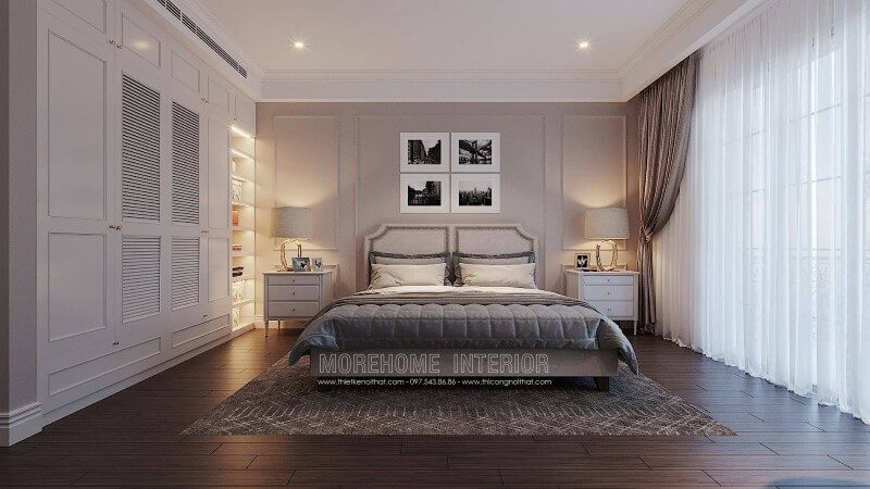 Morehome thiết kế nội thất phòng ngủ đẹp sang trọng cho biệt thự