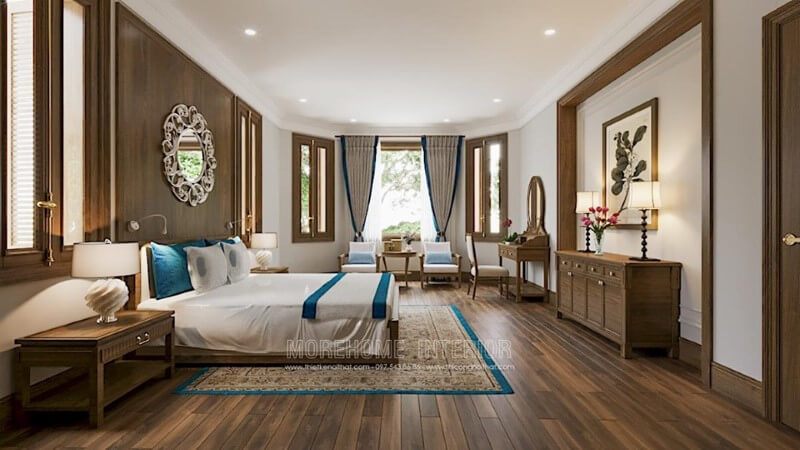 Thiết kế nội thất phòng ngủ phong cách tân cổ điển sang trọng tại biệt thự Spendora Bắc An Khánh