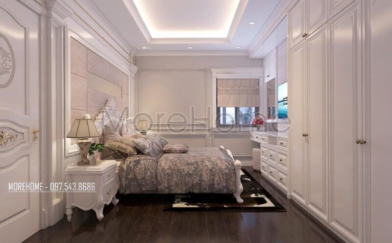 Thiết kế nội thất phòng ngủ bố mẹ cao cấp và ấn tượng đậm chất tân cổ điển