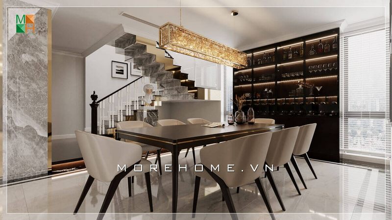 Mẫu bàn ăn 8 ghế chết liệu chính là sofa chân ghế gỗ tự nhiên sang trọng và đẹp, rất phù hợp với không gian thiết kế của ngôi nhà.